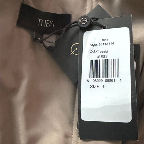 Theia Women's Pamela Embellished Mikado Strapless High Low Evening Gown Size 4 - Picture 15 of 15